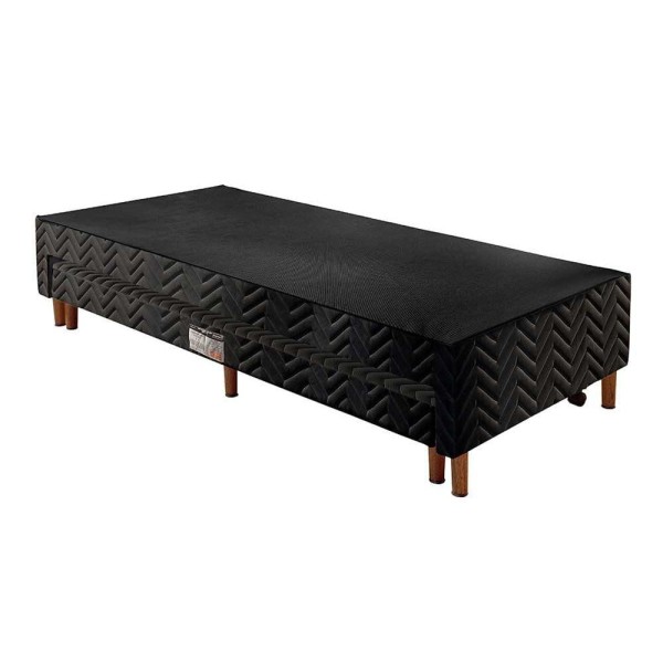 Encontraproduto.com.br - Cama Box c/Auxiliar Casal: Colchão Espuma Polar D33 Pérola Premium + Base CRC Rústico Black(138x188)