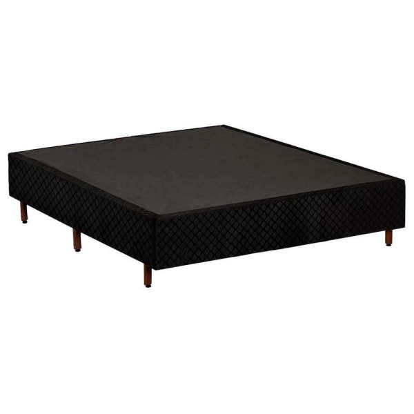 Encontraproduto.com.br - Cama Box Base Casal Universal Rústico Black (138x188x25) - Polar