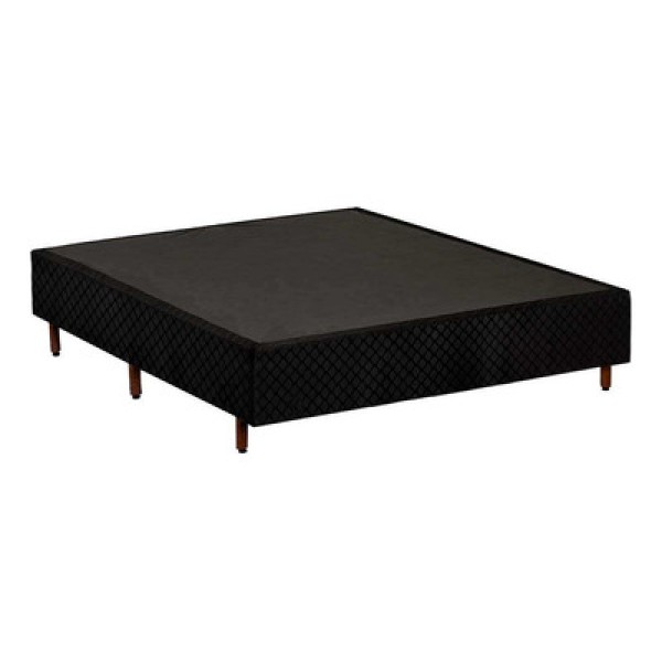Encontraproduto.com.br - Cama Box Base Casal Universal Rústico Black (138x188x25) - Polar