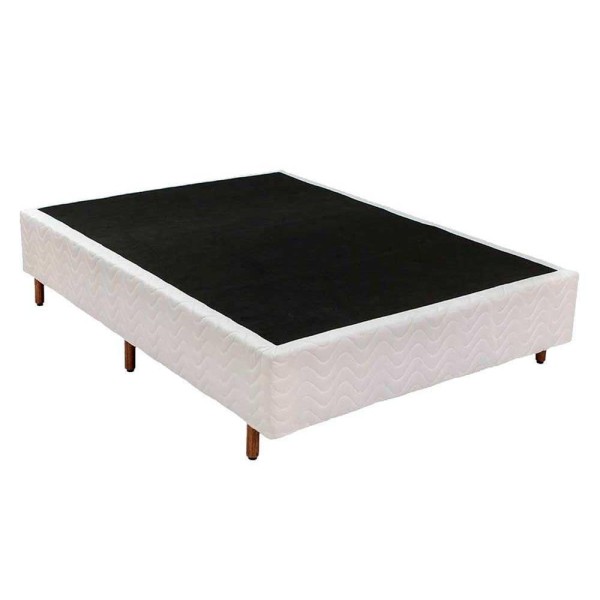 Encontraproduto.com.br - Cama Box Solteiro: Colchão Molas Polar RubiBase Rústico White(88x188)
