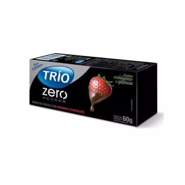 Encontraproduto.com.br - Barra de Cereal Trio Zero Morango c/ Chocolate 54g c/ 3 Unid