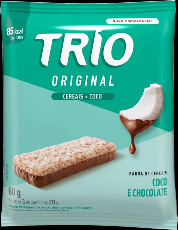 Encontraproduto.com.br - Barra de Cereal Trio Coco/Chocolate c/ 3 Unid 60g