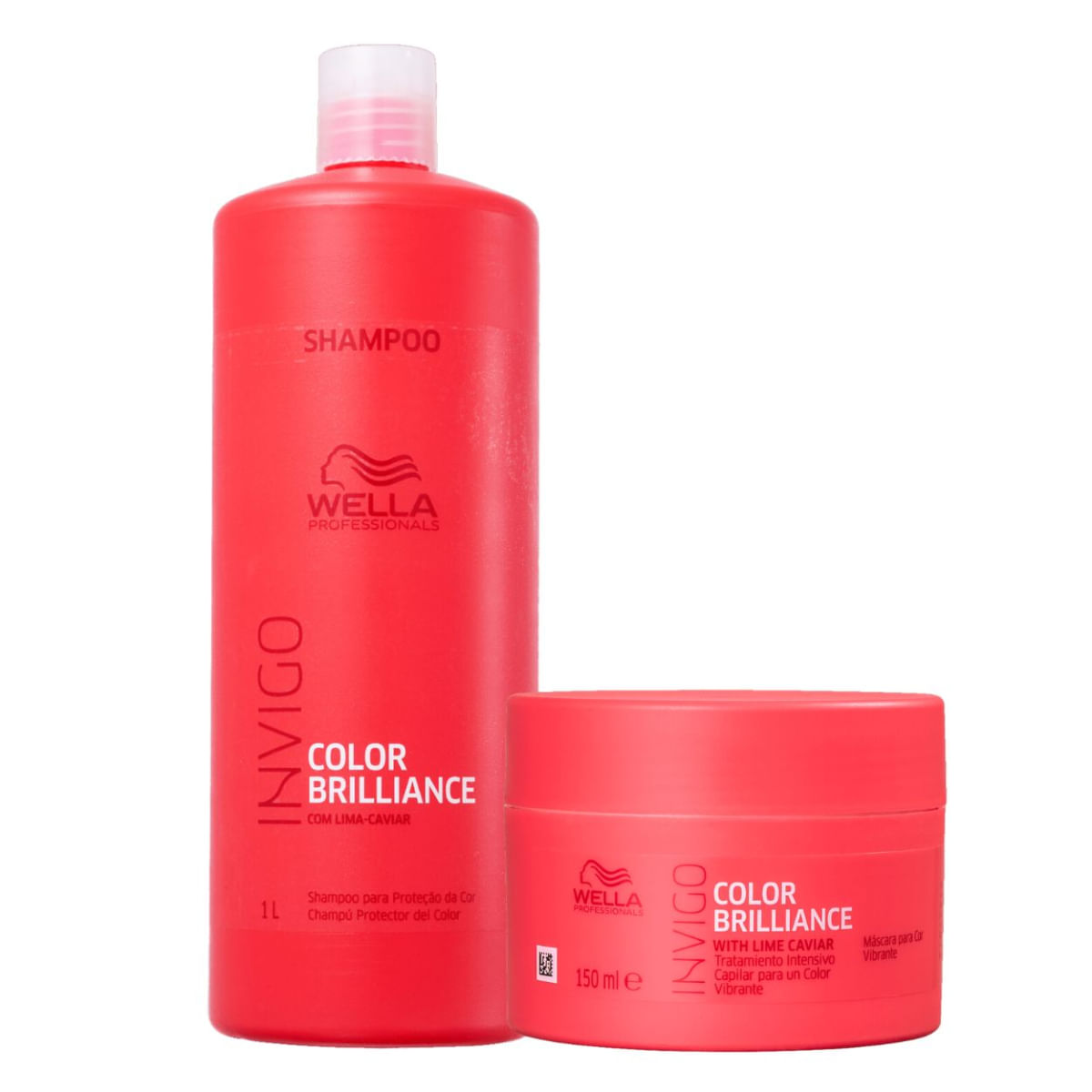Kit Wella Invigo Color Brilliance - Shampoo 1L  + Máscara Capilar 150ml