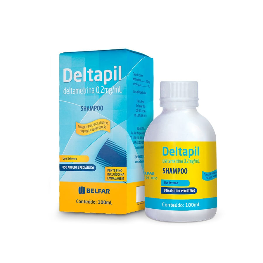 Encontraproduto.com.br - Deltapil 0.2MG/ML Shampoo - Frasco com 100 mL