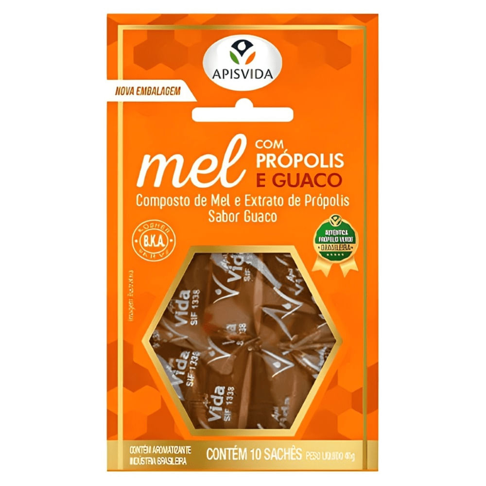 Encontraproduto.com.br - Mel Composto Própolis e Guaco Apis Vida 40g