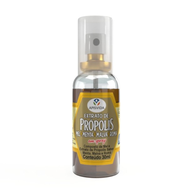 Encontraproduto.com.br - Extrato de Propólis 30mL Sabor Menta e Romã Spray