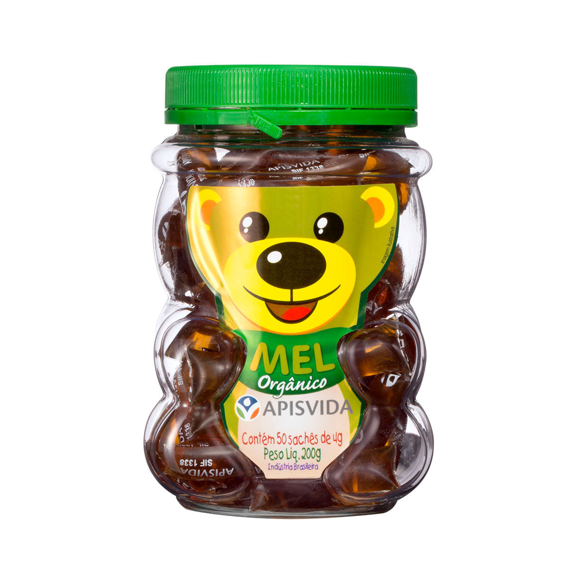 Mel Orgânico Apis Vida 50 Unidades 200g