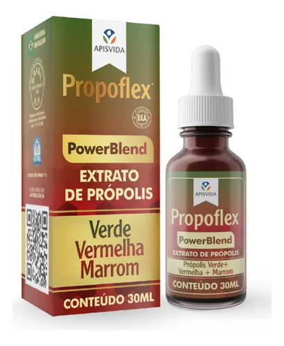 Encontraproduto.com.br - Propoflex Power Blend 30ml Gotas Extrato De Propolis Verde,vermelha E  Marrrom