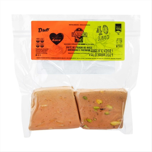 Encontraproduto.com.br - Patê Tipo Foie Gras Duo Coisas da Fazenda Pistache e Amêndoas 100g