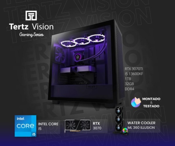 Encontraproduto.com.br - PC Gamer TERTZ Vision, RTX 3070TI, 13600KF, 1TB, 32GB DDR4