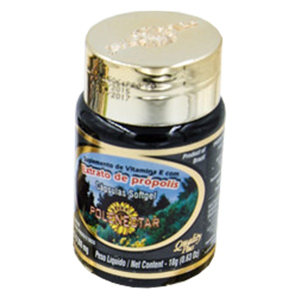 Encontraproduto.com.br - Extrato de Própolis com Vitamina E (300mg) 60 Softgels - Polenectar