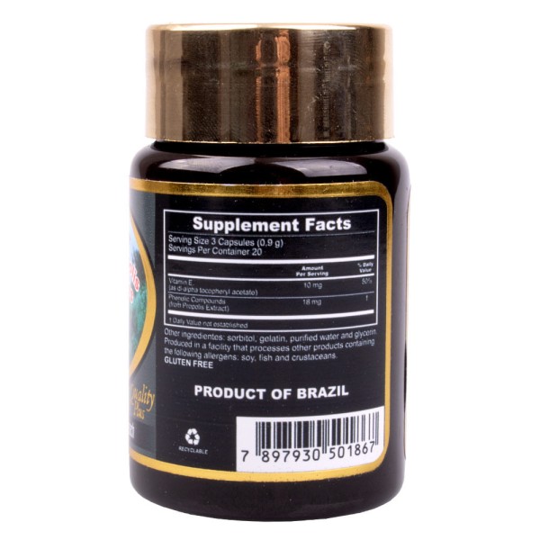 Encontraproduto.com.br - Extrato de Própolis com Vitamina E (300mg) 60 Softgels - Polenectar