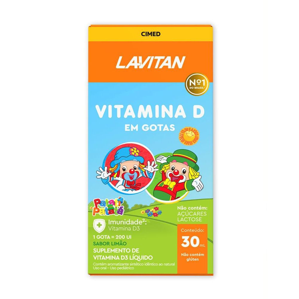 Encontraproduto.com.br - Suplemento Vitamínico Líquido Infantil Lavitan Patati Patatá Sabor Limão 30ml