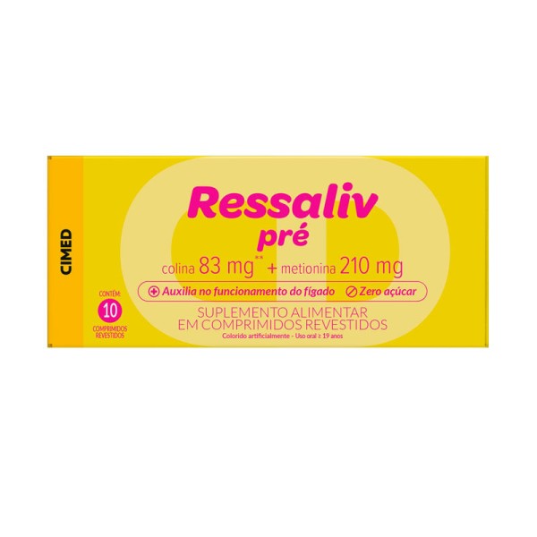 Encontraproduto.com.br - Suplemento Alimentar Ressaliv Pré 10 Comprimidos Revestidos