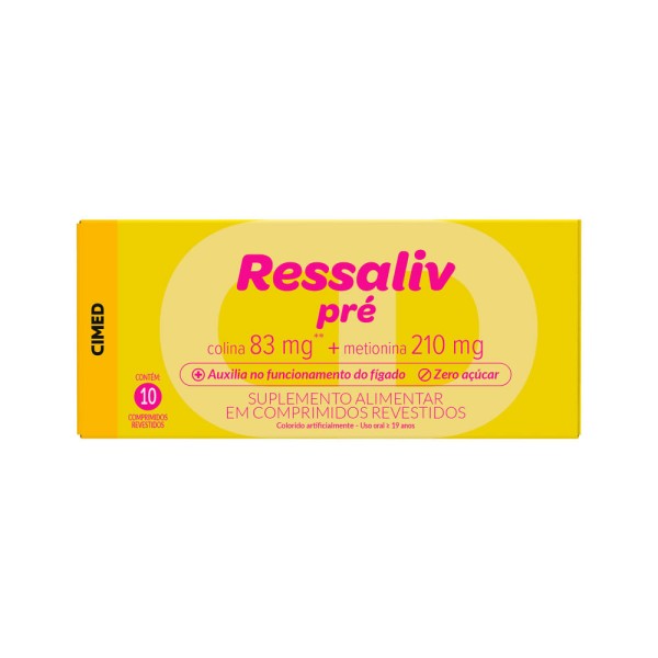 Encontraproduto.com.br - Suplemento Alimentar Ressaliv Pré 10 Comprimidos Revestidos