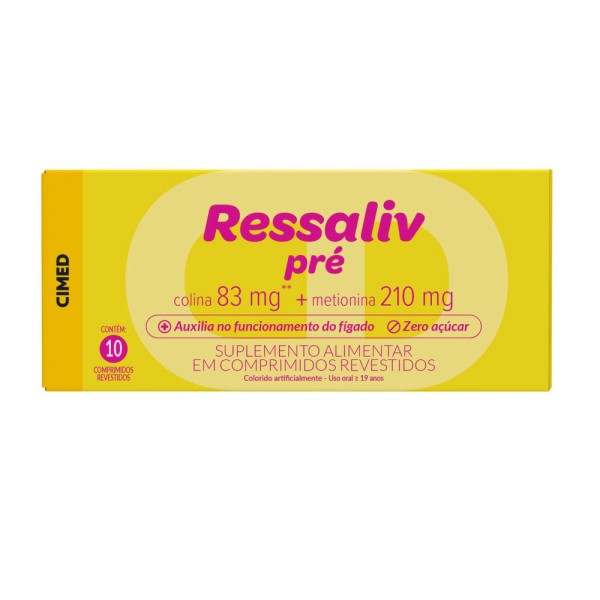 Encontraproduto.com.br - Suplemento Alimentar Ressaliv Pré 10 Comprimidos Revestidos
