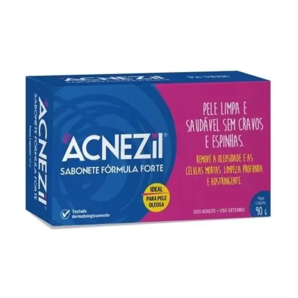Acnezil Fórmula Forte Facial Sabonete Barra 90g
