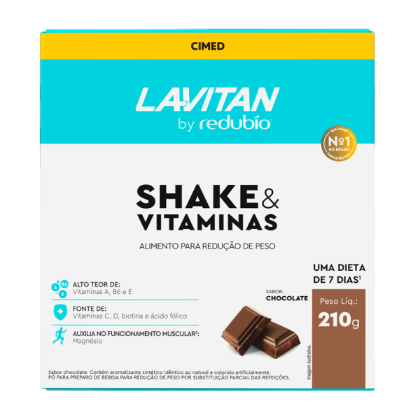 Encontraproduto.com.br - Shake & Vitaminas Lavitan by Redubío Sabor Chocolate 210g