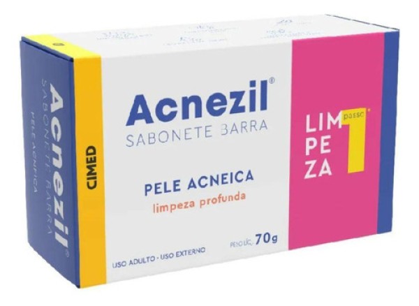 Sabonete em Barra Acnezil Limpeza Profunda Pele Acneica 70g