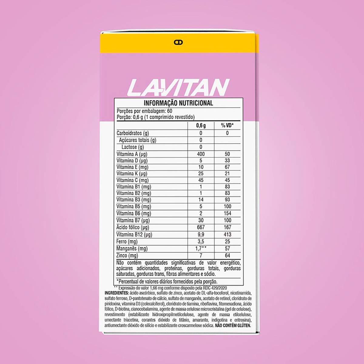 Encontraproduto.com.br - Polivitamínico Lavitan Super Fórmula 50+ Mulher 60 comprimidos