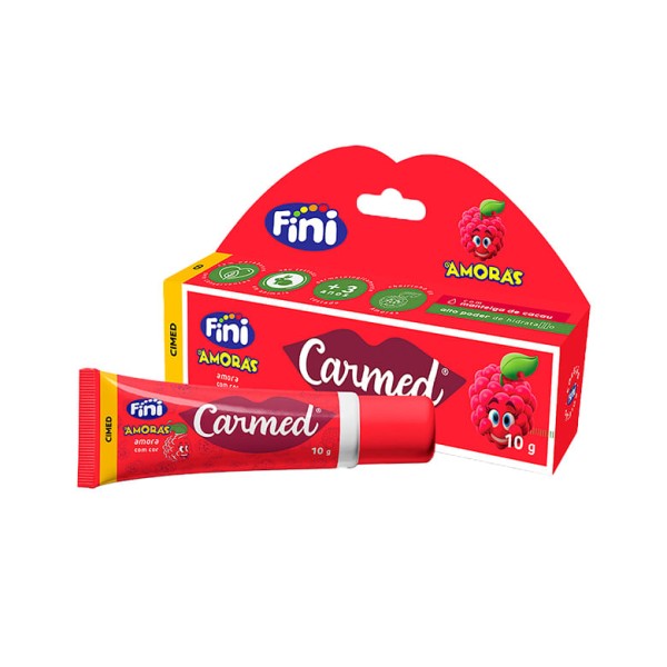 Encontraproduto.com.br - Hidratante Labial Fini Amoras 10g Amora Com Cor - Carmed
