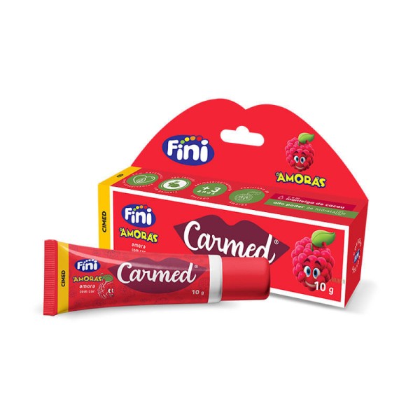 Encontraproduto.com.br - Hidratante Labial Fini Amoras 10g Amora Com Cor - Carmed