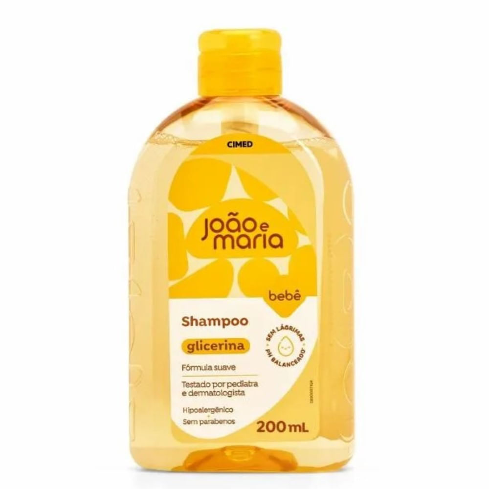 Shampoo Bebê de Glicerina João e Maria Frasco 200mL
