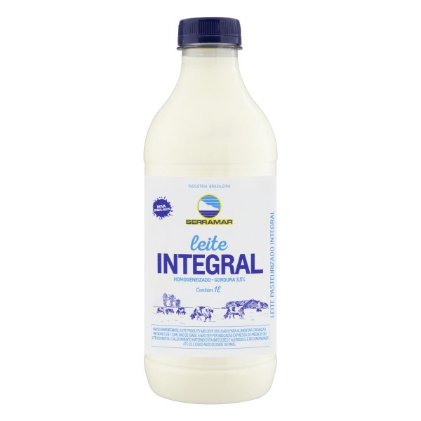 Encontraproduto.com.br - Leite Pasteurizado Homogeneizado Integral Serramar Garrafa 1 L