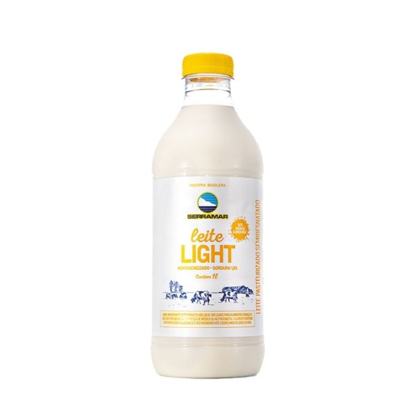 Encontraproduto.com.br - Leite Pasteurizado Serramar Semidesnatado Light Garrafa com 1L