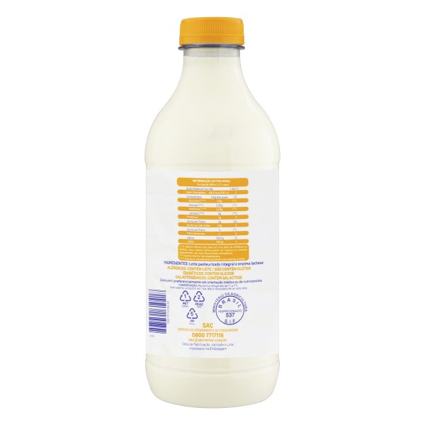 Encontraproduto.com.br - Leite Pasteurizado Homogeneizado Integral Zero Lactose Serramar Freelac Garrafa 1 L