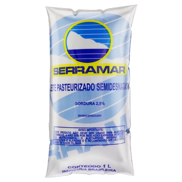 Encontraproduto.com.br - Leite Pasteurizado Serramar Semidesnatado Sachê 1L