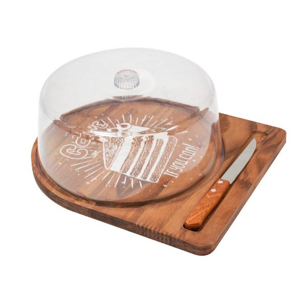 Encontraproduto.com.br - Kit Boleira Rústica Com Faquinha 29x25cm KBRF Debiasi