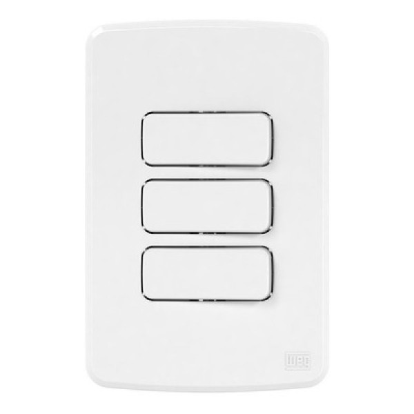 Encontraproduto.com.br - Interruptor 4x2 3 Teclas 10A Composé Branco Weg Equipamentos