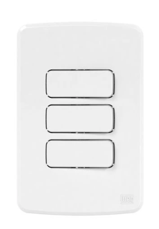 Encontraproduto.com.br - Interruptor 4x2 3 Teclas 10A Composé Branco Weg Equipamentos