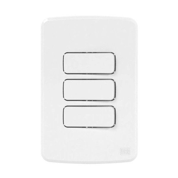 Encontraproduto.com.br - Interruptor 4x2 3 Teclas 10A Composé Branco Weg Equipamentos