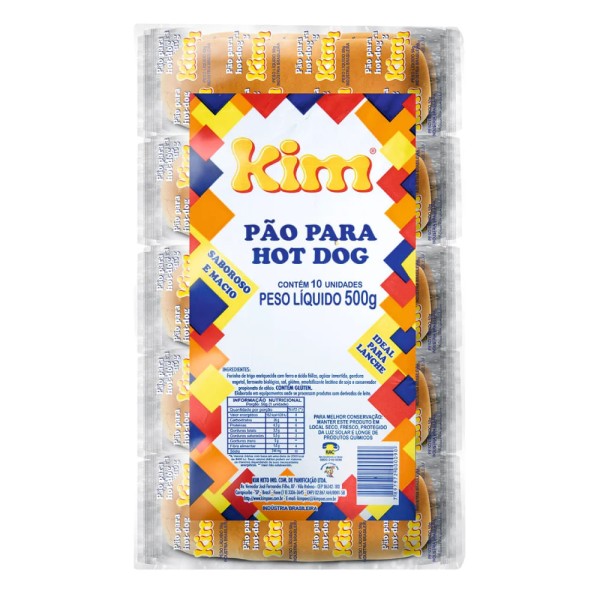 Encontraproduto.com.br - Pão para Hot Dog Kim Pacote com 500g