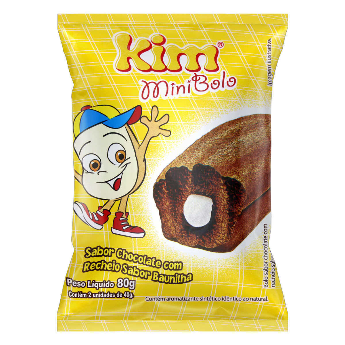 Encontraproduto.com.br - Mini Bolo Kim Chocolate com Baunilha Pacote com 70g