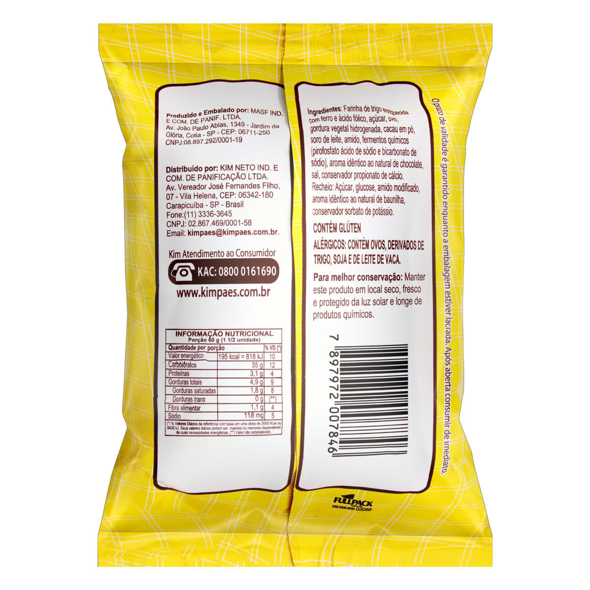Encontraproduto.com.br - Mini Bolo Kim Chocolate com Baunilha Pacote com 70g