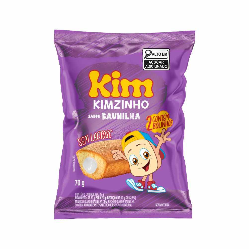Encontraproduto.com.br - Mini Bolo Kim Baunilha com Baunilha Pacote com 70g