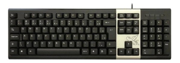 Teclado Usb Industrial Standard com Fio Preto Maxprint
