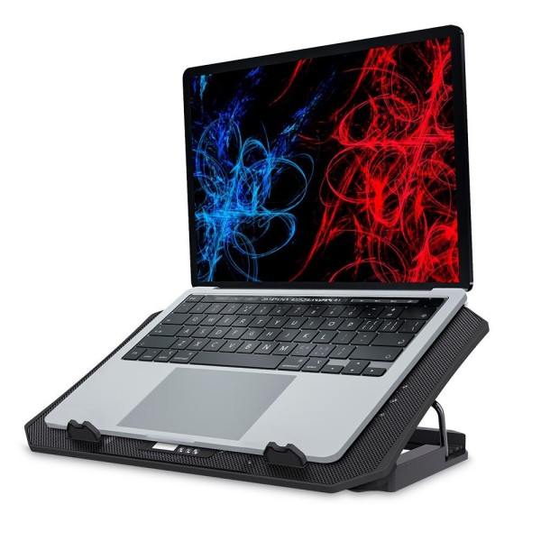 Encontraproduto.com.br - Suporte para Notebook Maxprint Propmax Médium 5 Fans Preto - M620000118