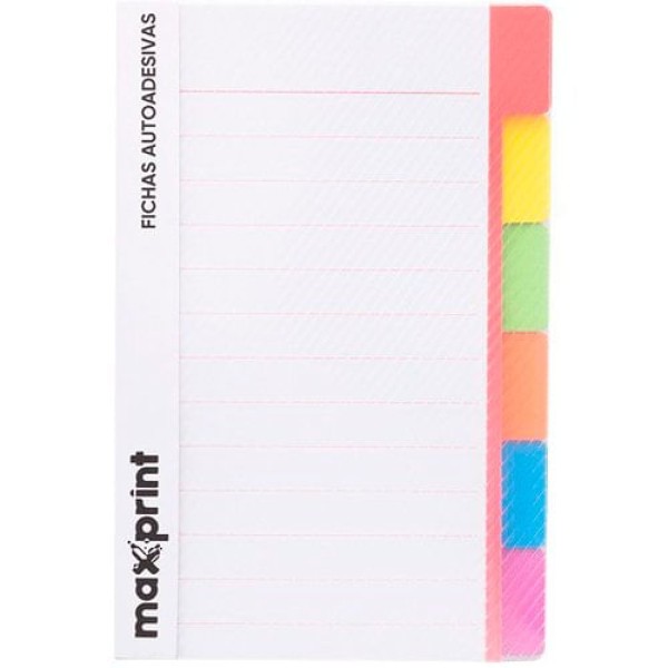 Encontraproduto.com.br - Fichas Autoadesivas 6 Cores Maxprint