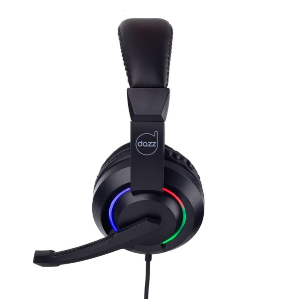 Encontraproduto.com.br - Headset Gamer com fio Dazz Diamond Black 7.1 Usb 2.0 Preto