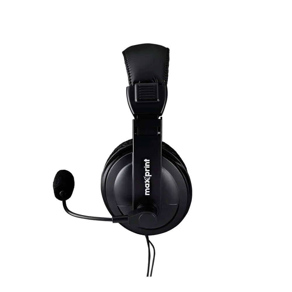 Encontraproduto.com.br - Headset Profissional com Microfone Maxprint Preto - M6011444