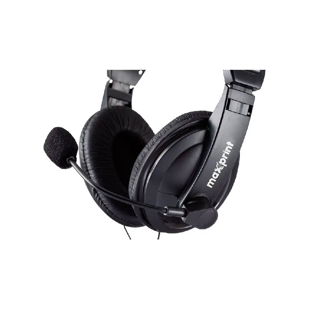 Encontraproduto.com.br - Headset Profissional com Microfone Maxprint Preto - M6011444