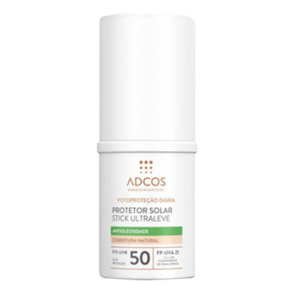 Encontraproduto.com.br - Protetor Solar Adcos Stick Ultraleve Antioleosidade Cobertura Natural Fps50 15g
