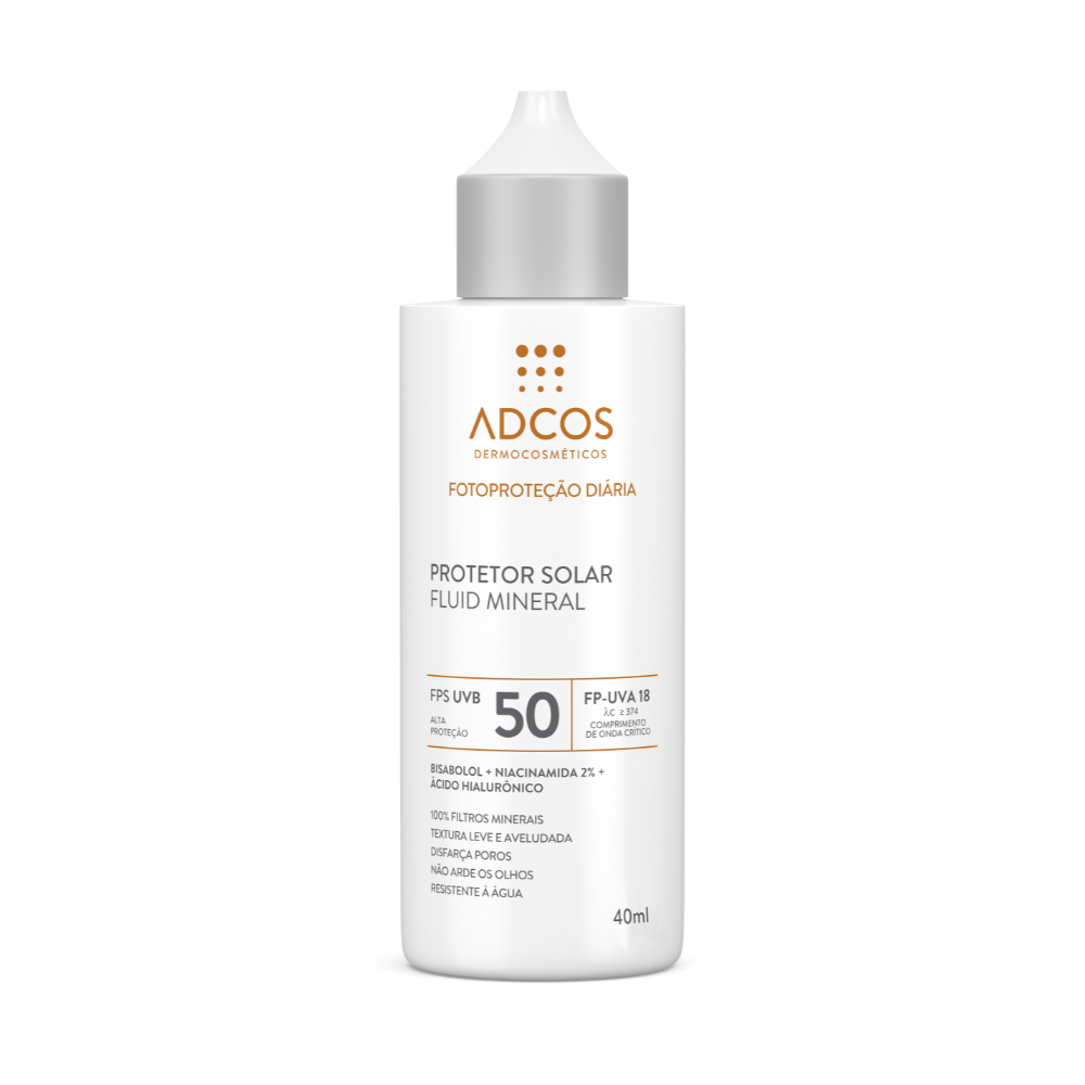 Protetor Solar Fluid Mineral Adcos 40ml Fps50