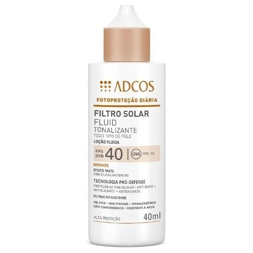Protetor Solar Adcos Fluid Tonalizante Bronze FPS40 - 40ml