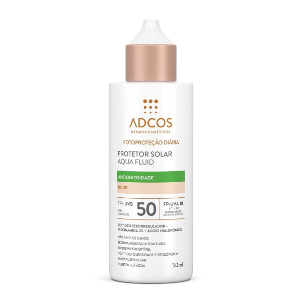 Encontraproduto.com.br - Protetor Solar Facial Antioleosidade com Cor Adcos - Aqua Fluid FPS50