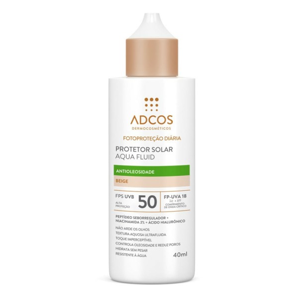 Encontraproduto.com.br - Protetor Solar Facial Antioleosidade com Cor Adcos - Aqua Fluid FPS50